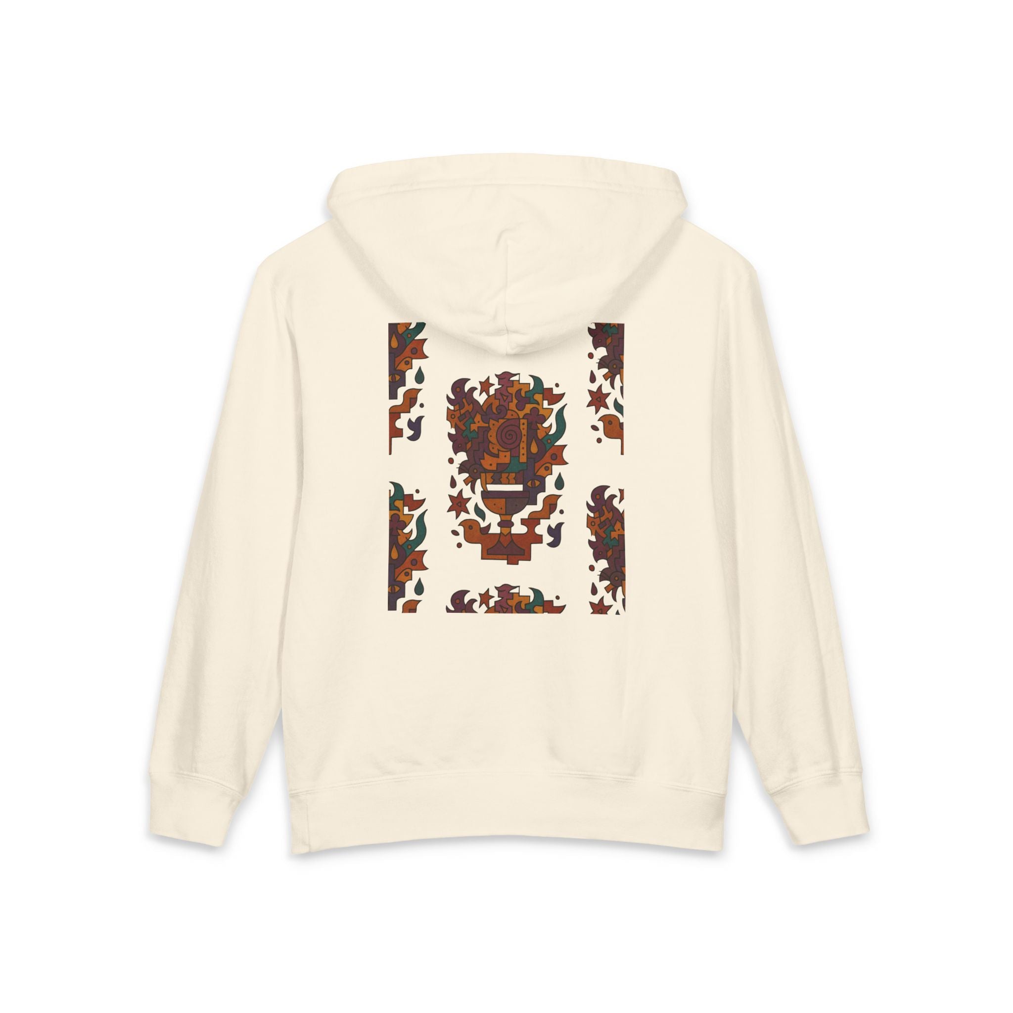 Abstract Color Block Hoodie — Flaming Guardian from Soul Glyphs collection Hoodie
