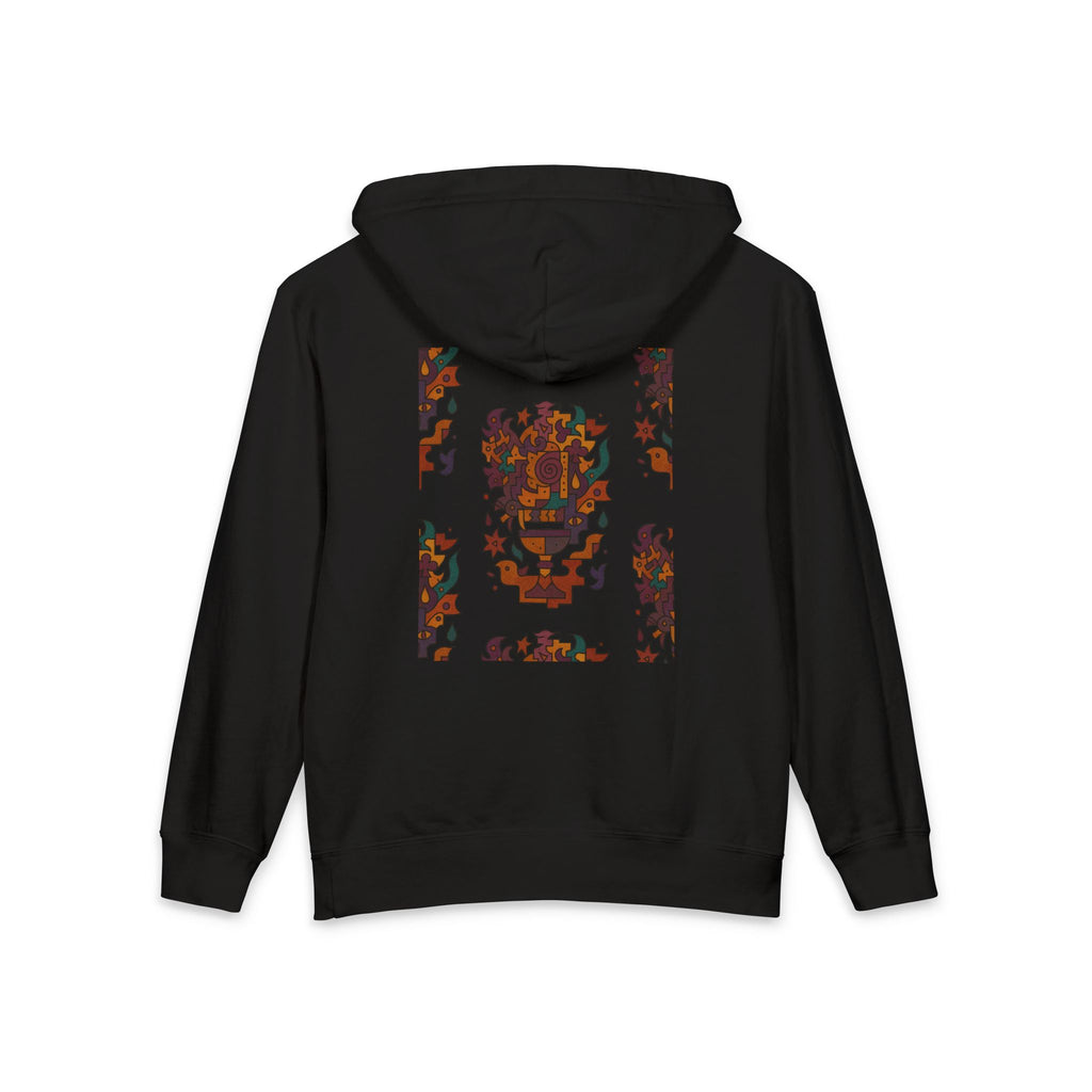 Abstract Color Block Hoodie — Flaming Guardian from Soul Glyphs collection Hoodie