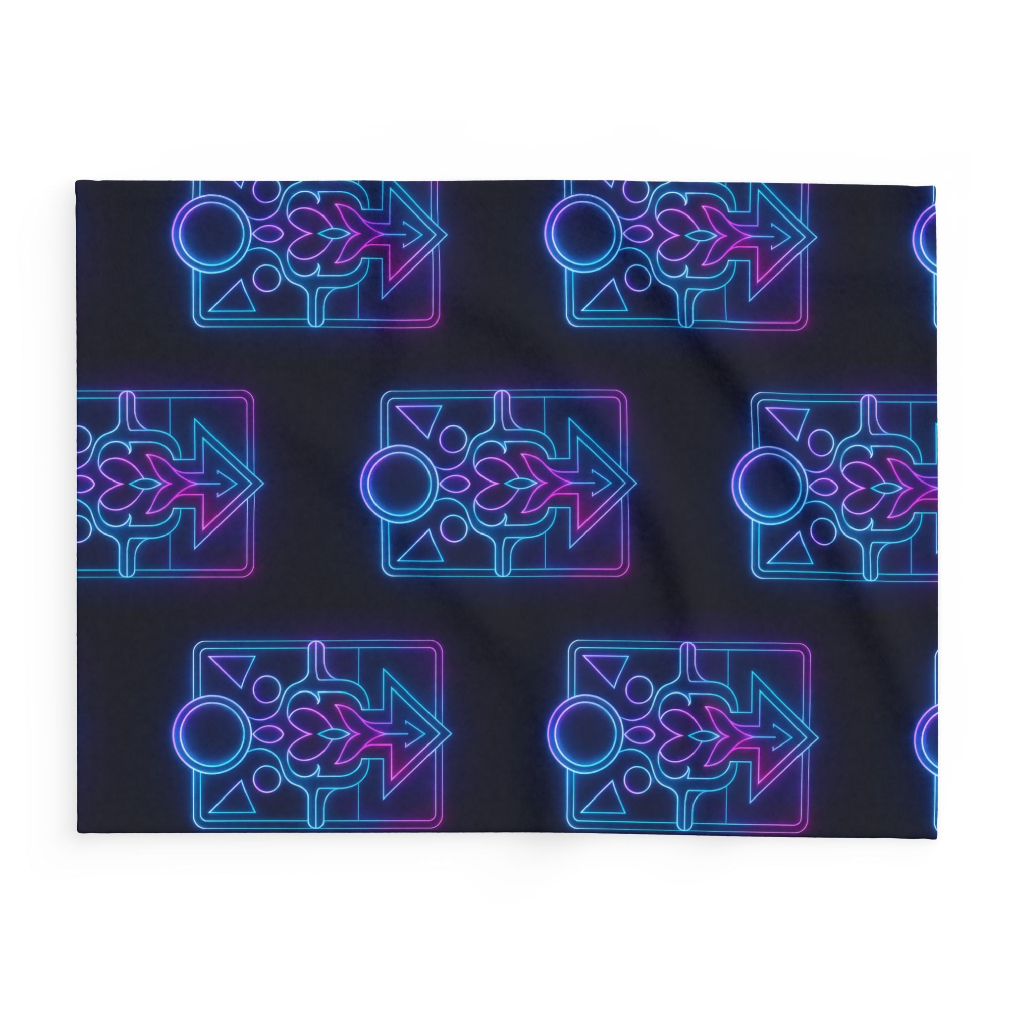 Petal Circuitry from Electric Echoes Throw Blanket Home Decor