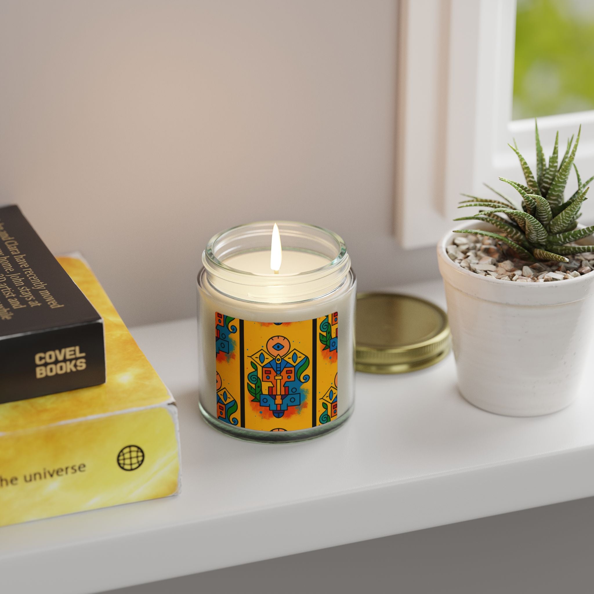 Coconut Apricot Scented Candle — Totem of Spire from Icons of Color collection (4oz & 9oz) Home Decor