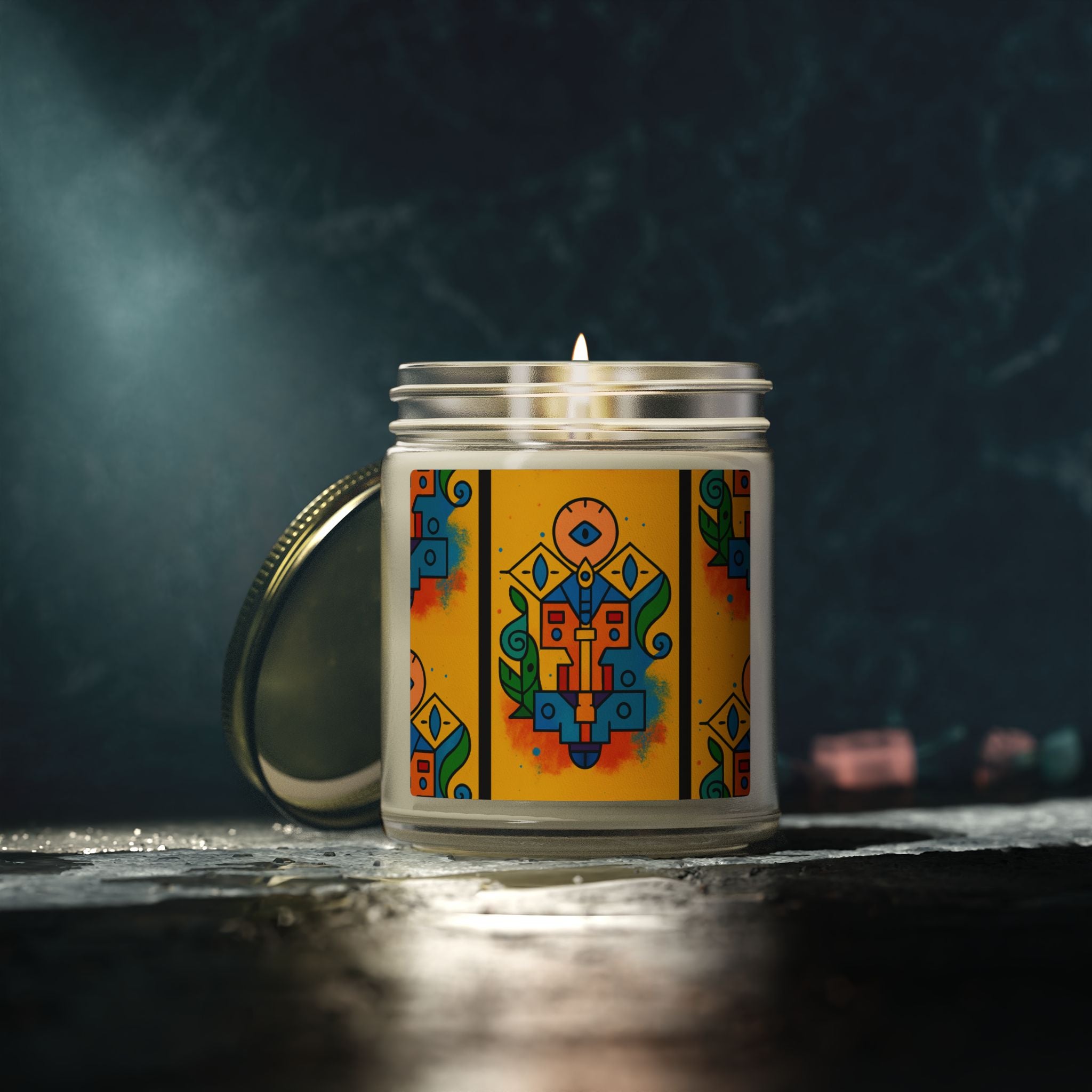 Coconut Apricot Scented Candle — Totem of Spire from Icons of Color collection (4oz & 9oz) Home Decor
