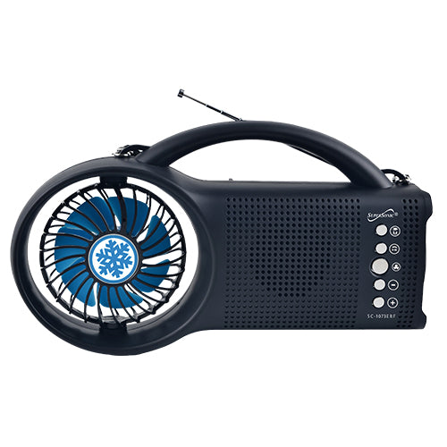 Supersonic Solar Power Bluetooth Speaker with FM Radio / LED Torch Light / Fan Speakers