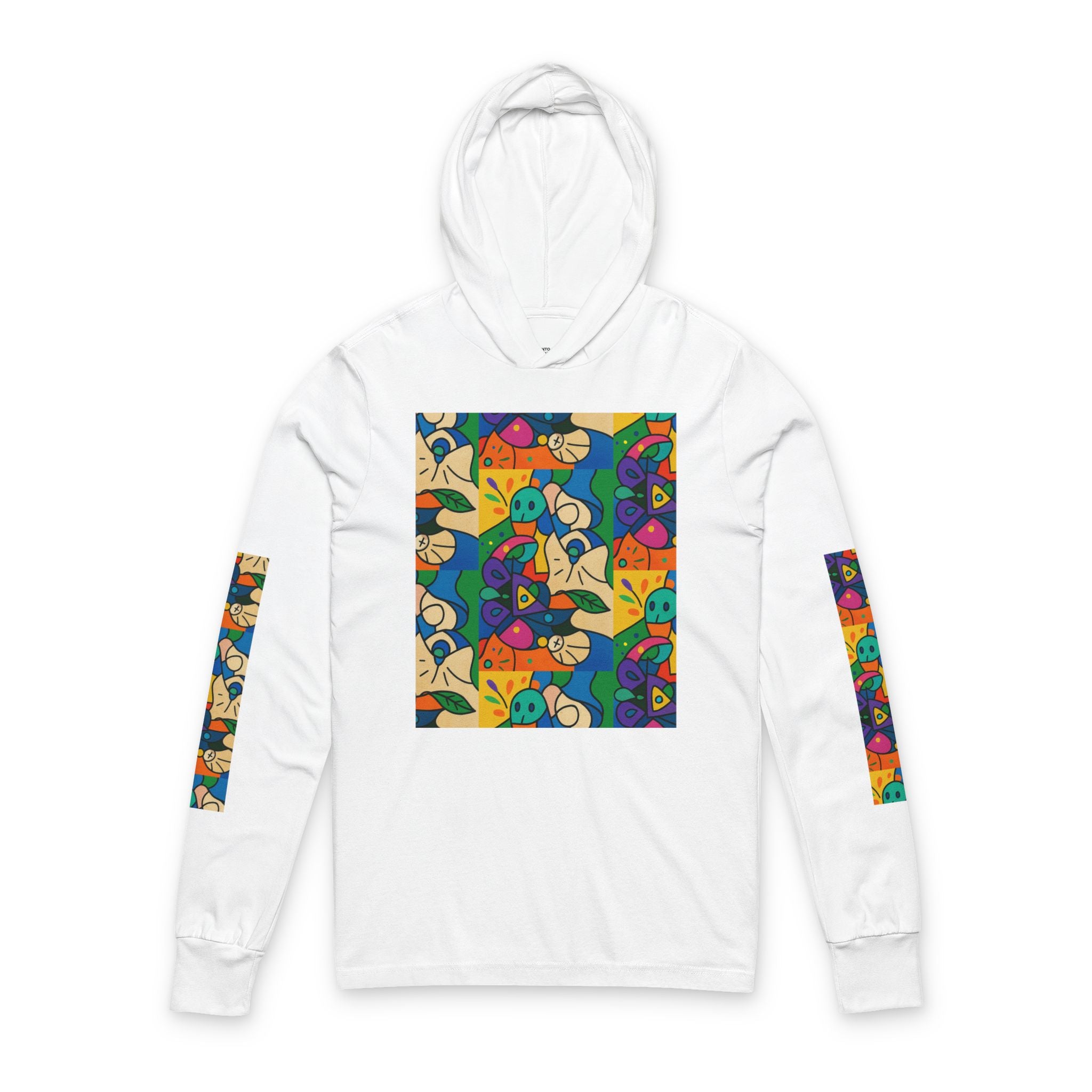 Faces of Flow from Icons of Color collection Hoodie White Long-sleeve