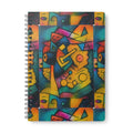 A5 Wirobound Notebook —Cubist Chorus from Icons of Color Journal A5 Lined Paper products