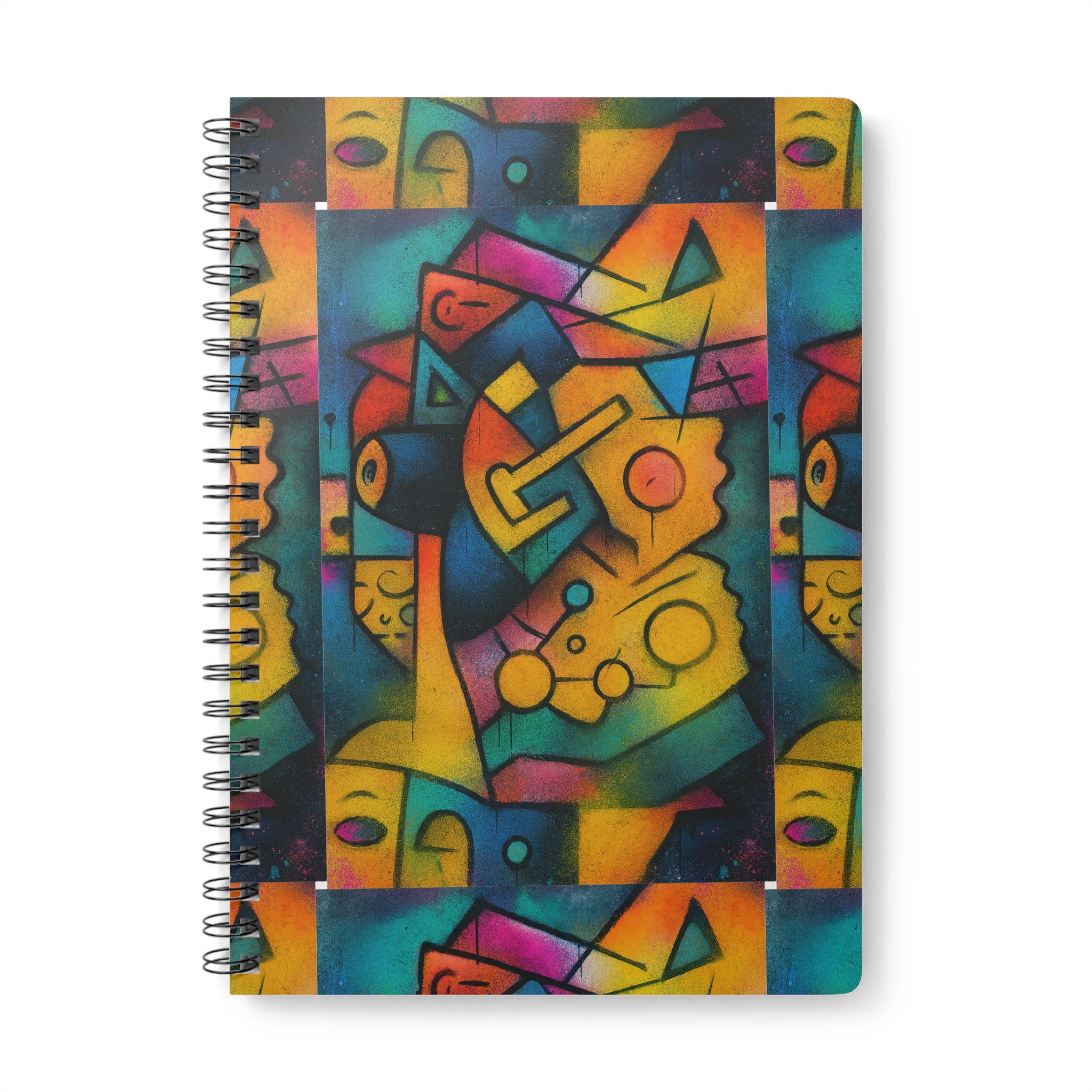 A5 Wirobound Notebook —Cubist Chorus from Icons of Color Journal A5 Lined Paper products