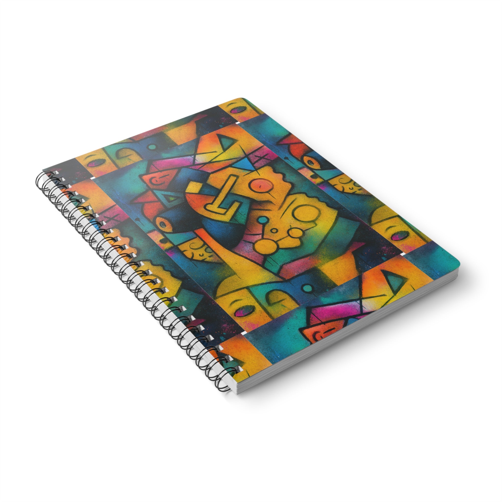 A5 Wirobound Notebook —Cubist Chorus from Icons of Color Journal Paper products