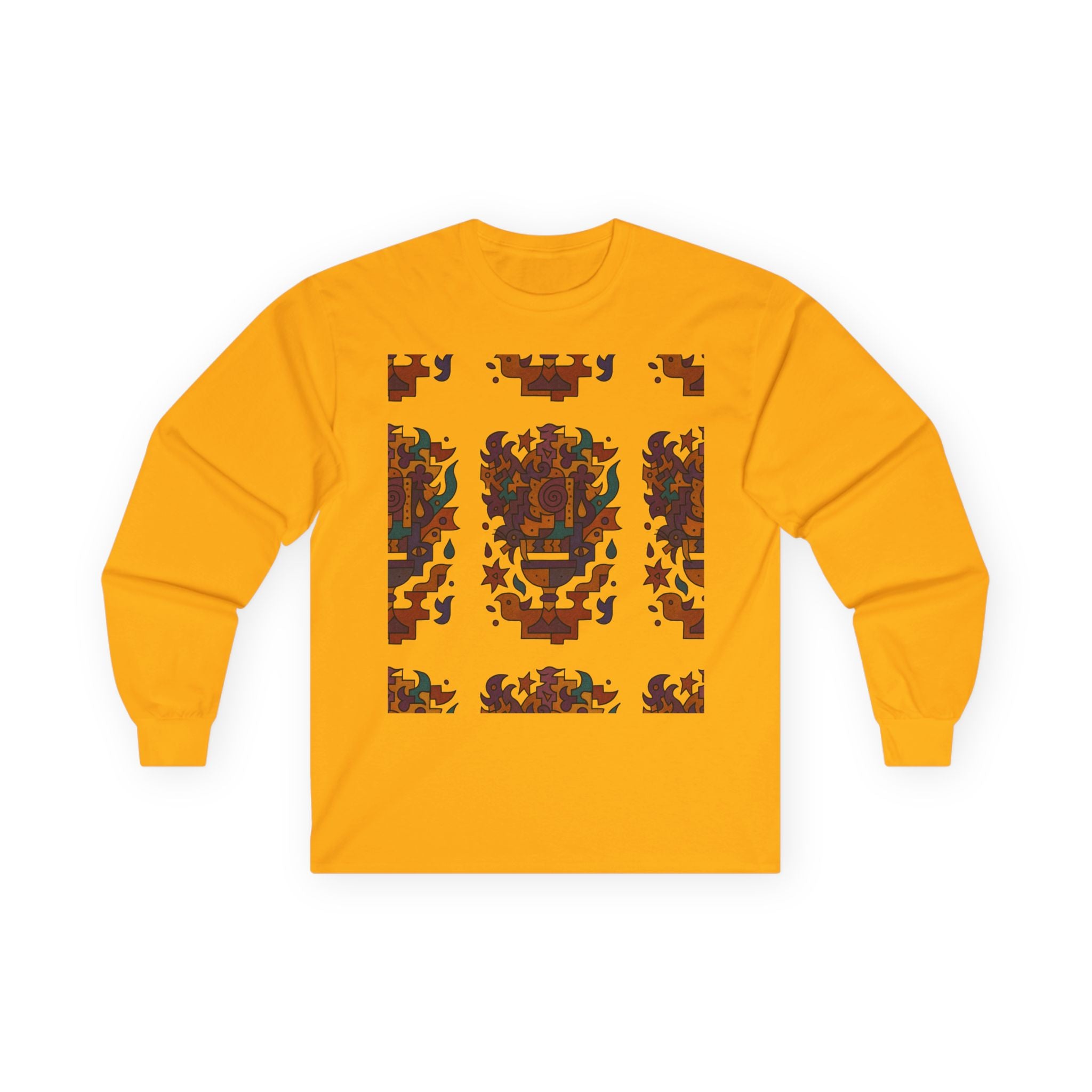 Sleeved Sweater Original Art Graphic Gold Sweatshirt