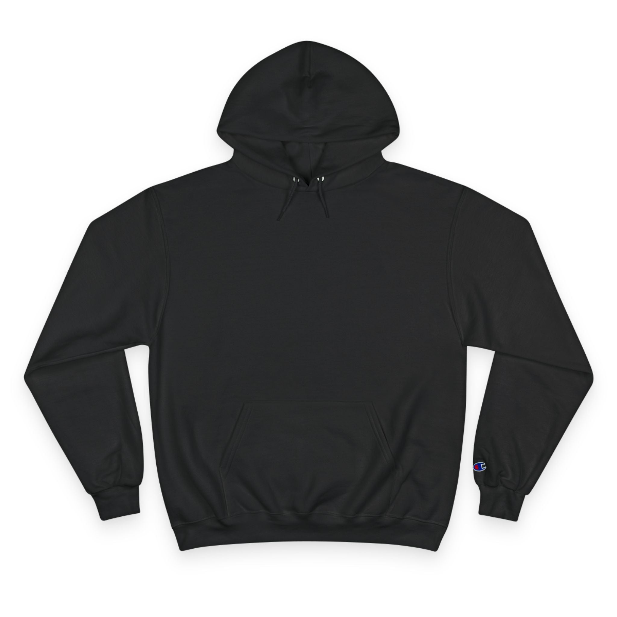 Neon 'Petal Circuit' Champion Hoodie — Electric Echoes Collection Black Hoodie
