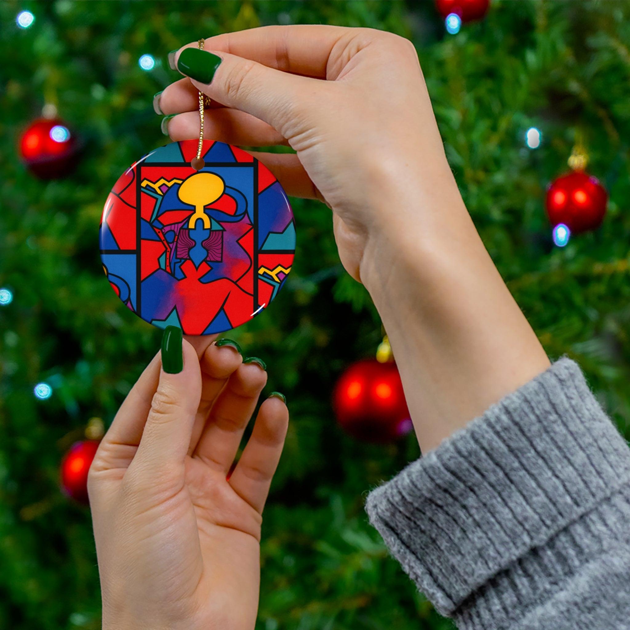 Solar Witness Ceramic Ornament - Vibrant Icons of Color Decor Home Decor