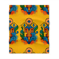 Totem of Spire from Icons of Color collection Throw Blanket White base 50" × 60" Home Decor