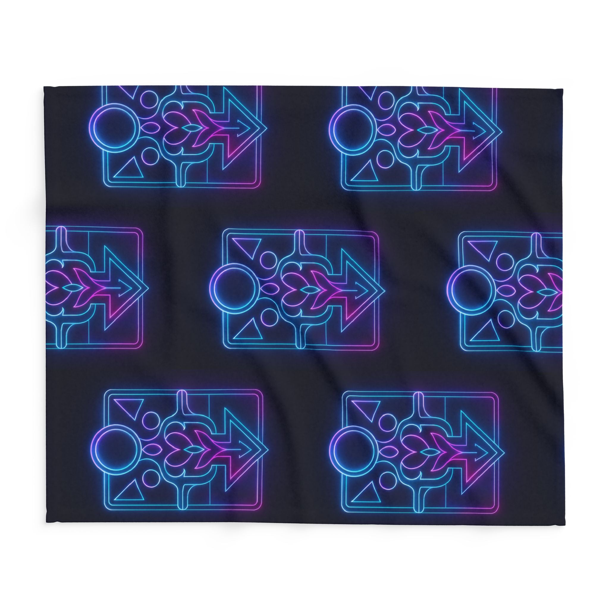 Petal Circuitry from Electric Echoes Throw Blanket Home Decor
