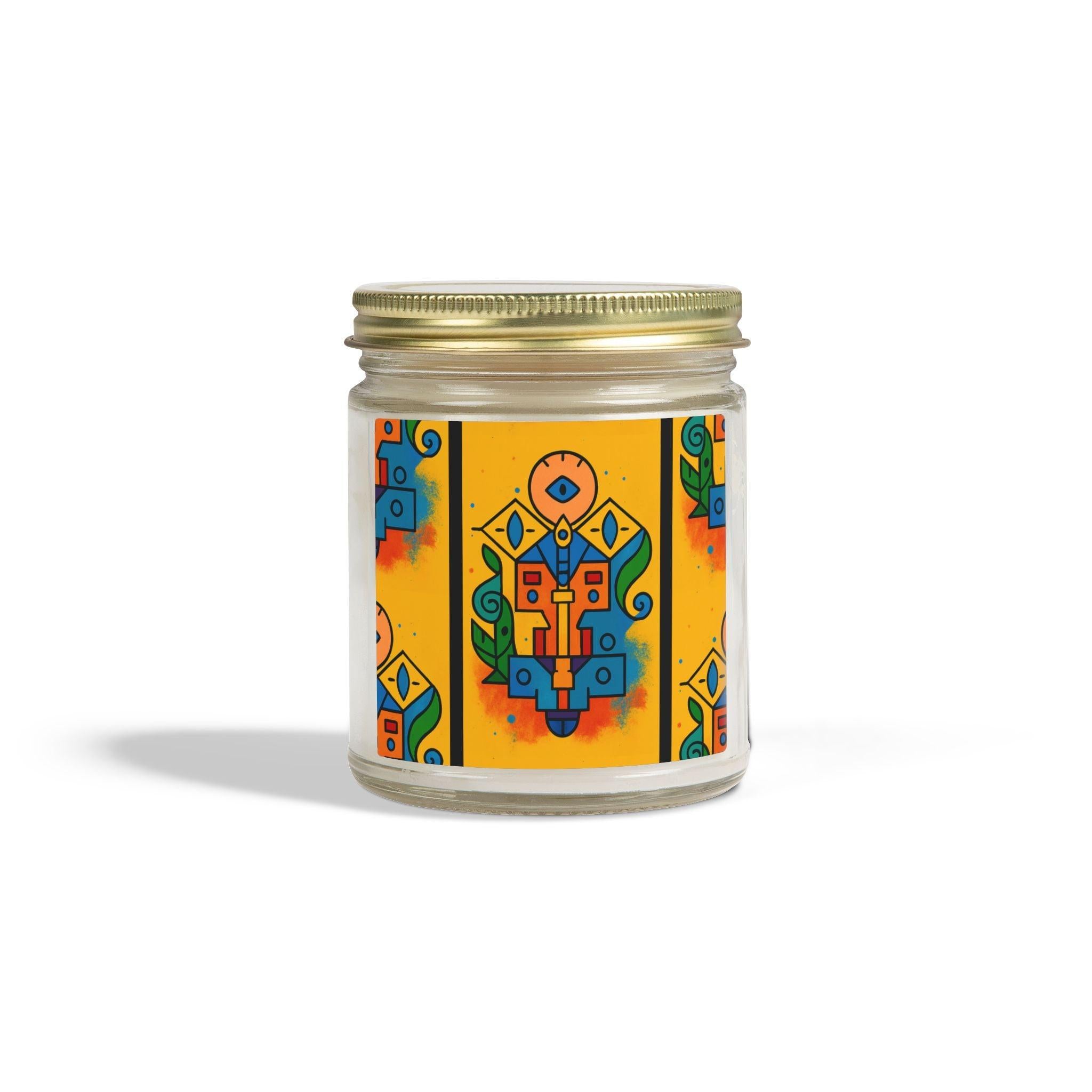 Coconut Apricot Scented Candle — Totem of Spire from Icons of Color collection (4oz & 9oz) 9oz Clear Beachwood Home Decor