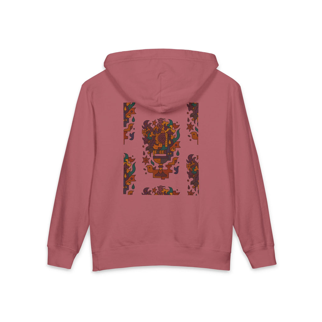 Abstract Color Block Hoodie — Flaming Guardian from Soul Glyphs collection Hoodie