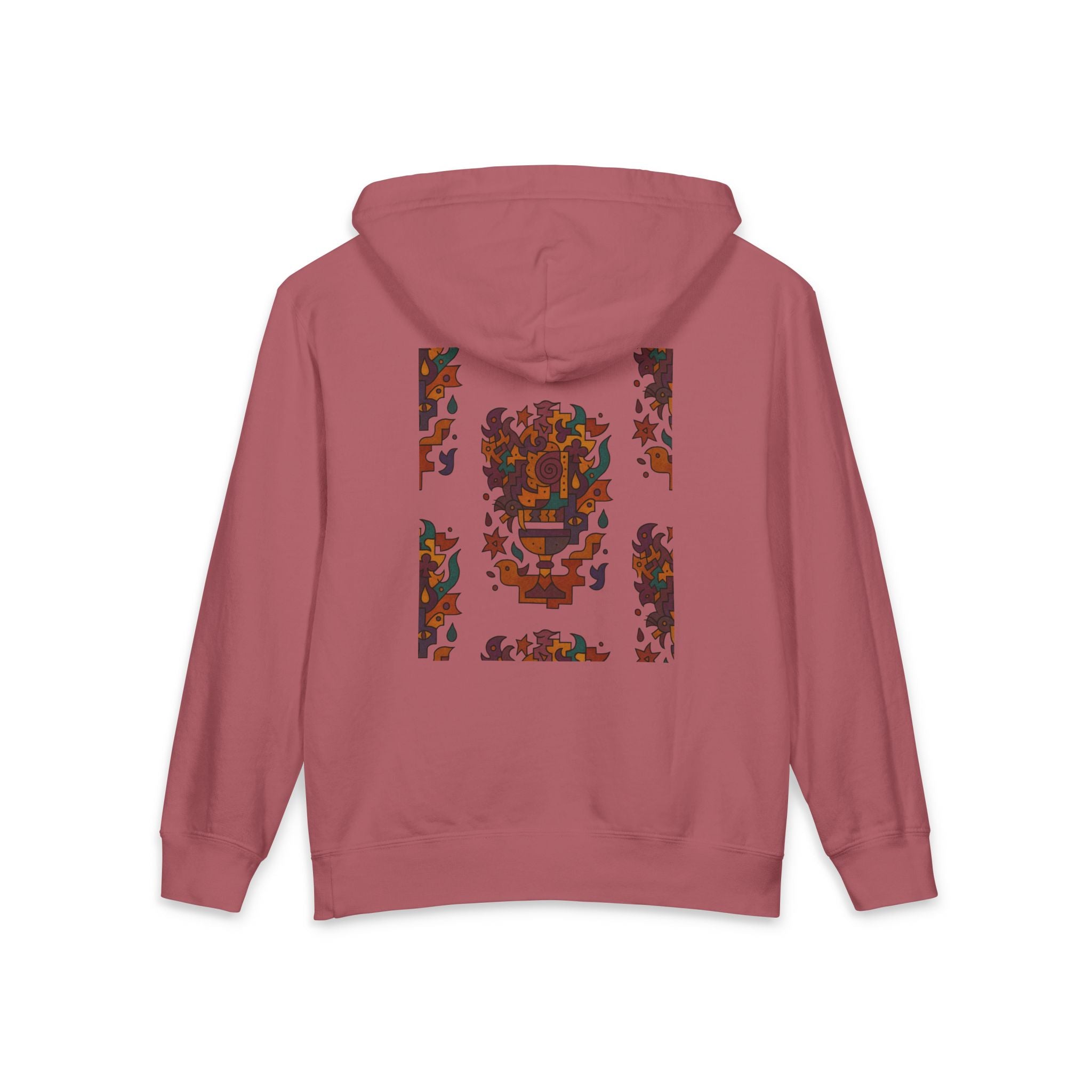 Abstract Color Block Hoodie — Flaming Guardian from Soul Glyphs collection Hoodie