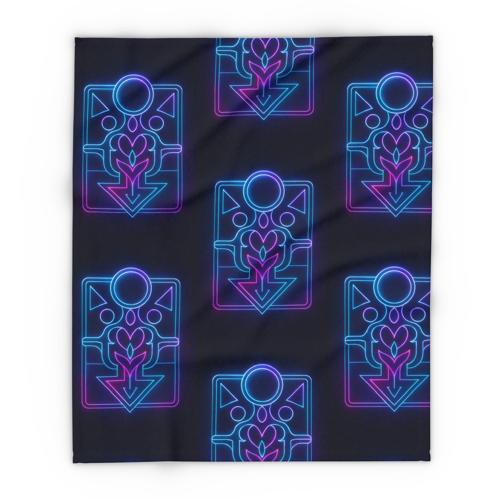 Petal Circuitry from Electric Echoes Throw Blanket 50" × 60" Home Decor