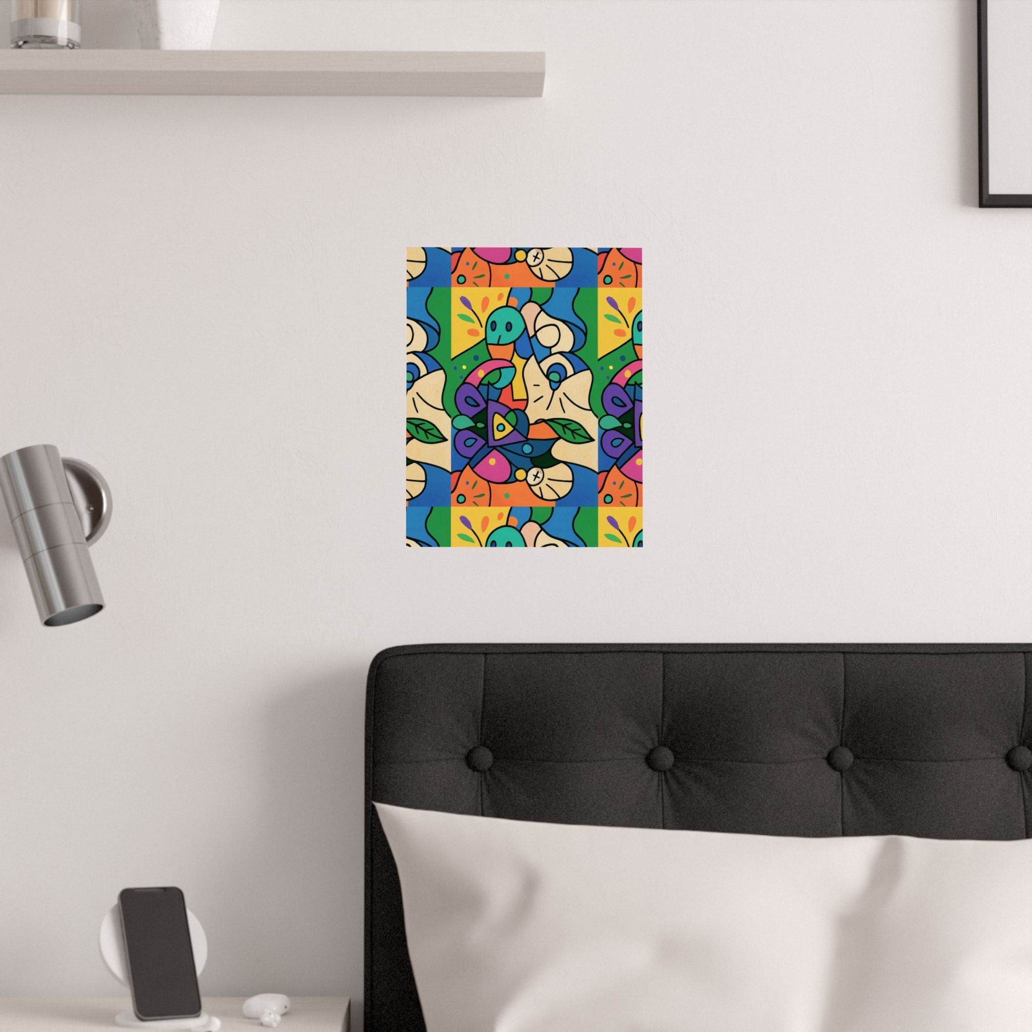Faces of Flow Mosaic Art Poster — Icons of Color collection satin print Poster