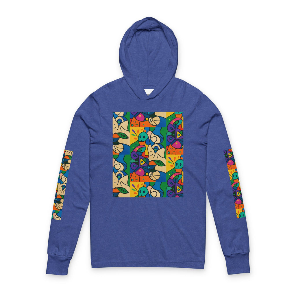 Faces of Flow from Icons of Color collection Hoodie Heather True Royal Long-sleeve