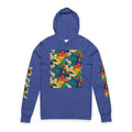 Faces of Flow from Icons of Color collection Hoodie Heather True Royal Long-sleeve