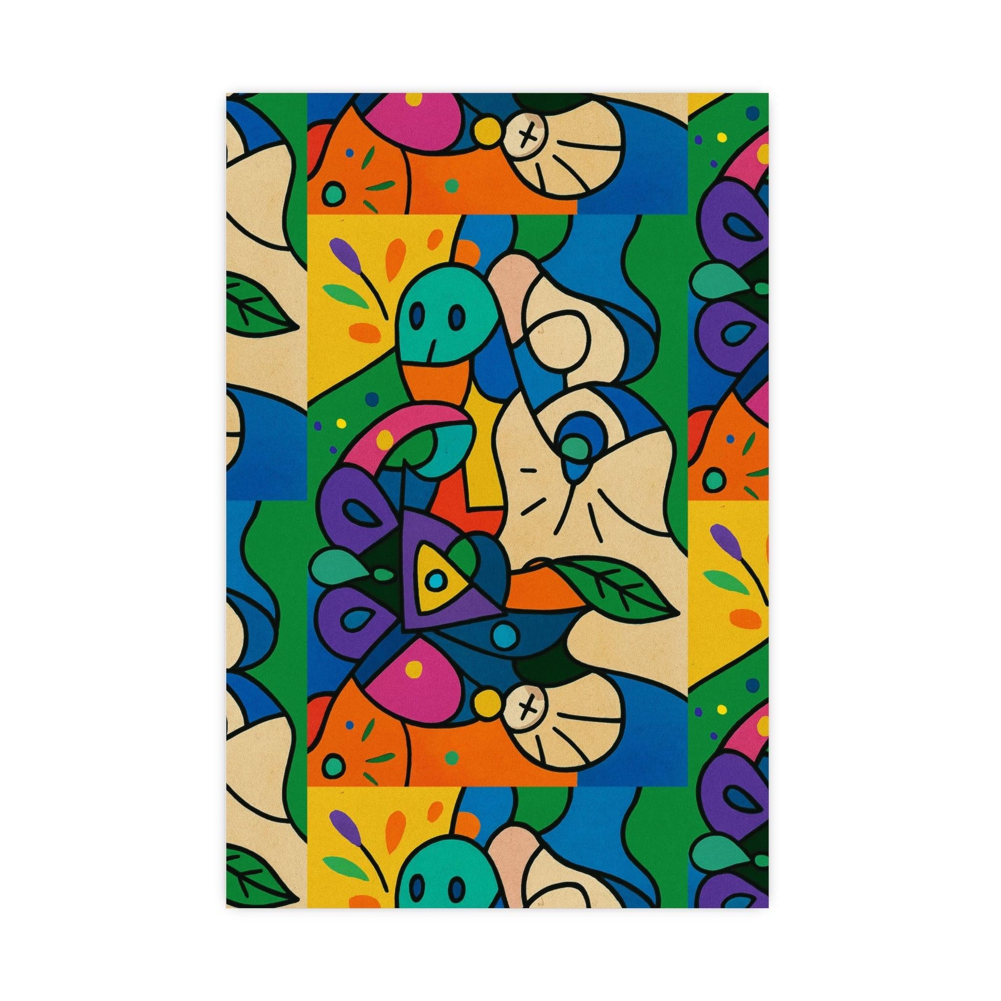 Faces of Flow Abstract Art Poster — Icons of Color Matte Print (Vertical & Horizontal) 20″ x 30″ (Vertical) Matte Poster