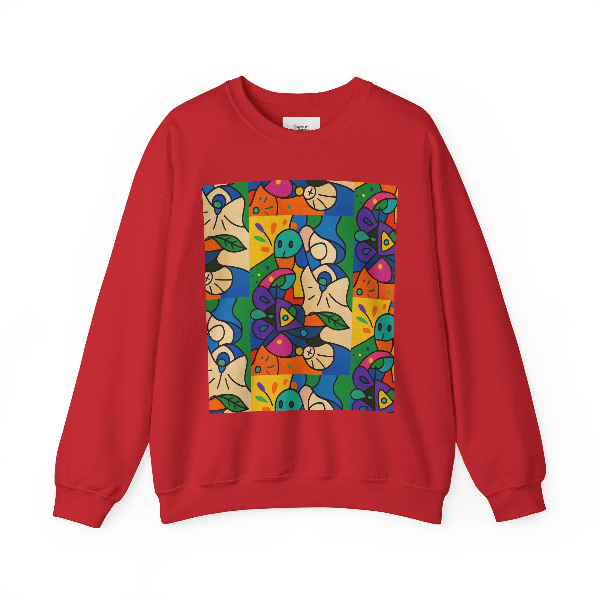 Unisex Heavy Blend™ Faces of Flow from Icons of Color Sweatshirt Red Sweatshirt