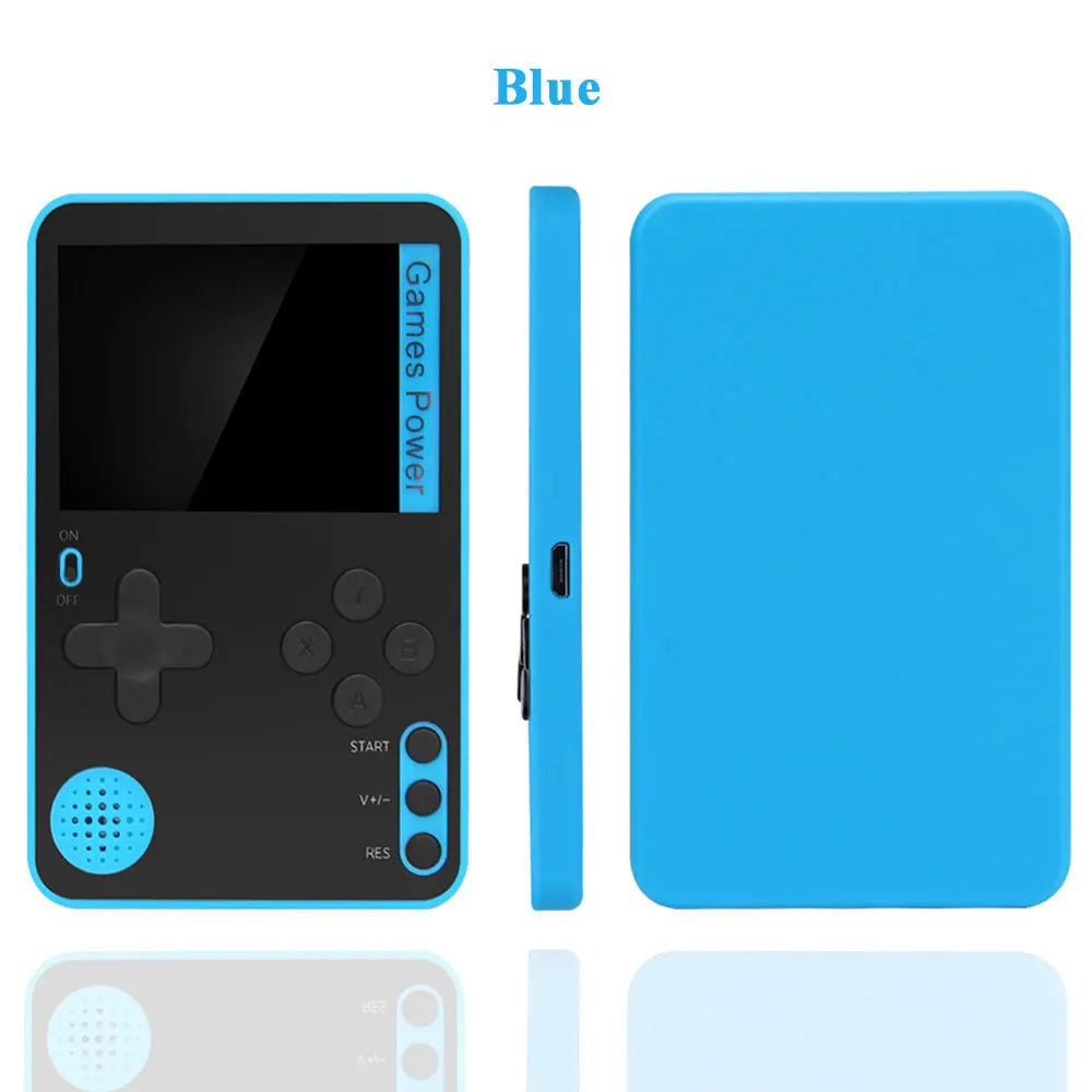Mini Handheld Game Console Built-in 500 Retro Games 2.4inch LCD Screen Console for Kids Toy Game Portable Video Game Player Blue China Mainland