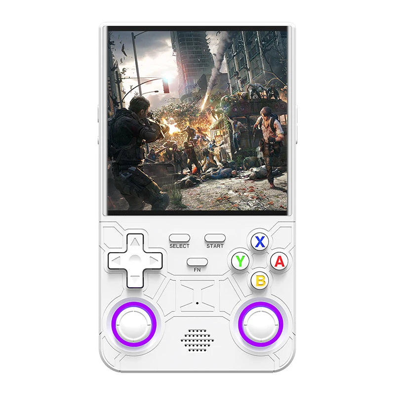 New R36 ultra retro handheld game console 4.0-inch open-source Linux system 128GB portable video player handheld game console white-64GB