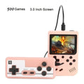 Portable Retro Mini Video Game Console 8-Bit Handheld Game Player Built-in 500 games AV Out Game Console Gameboy 3.0 inch Screen 500 Pink Gamepad Gaming