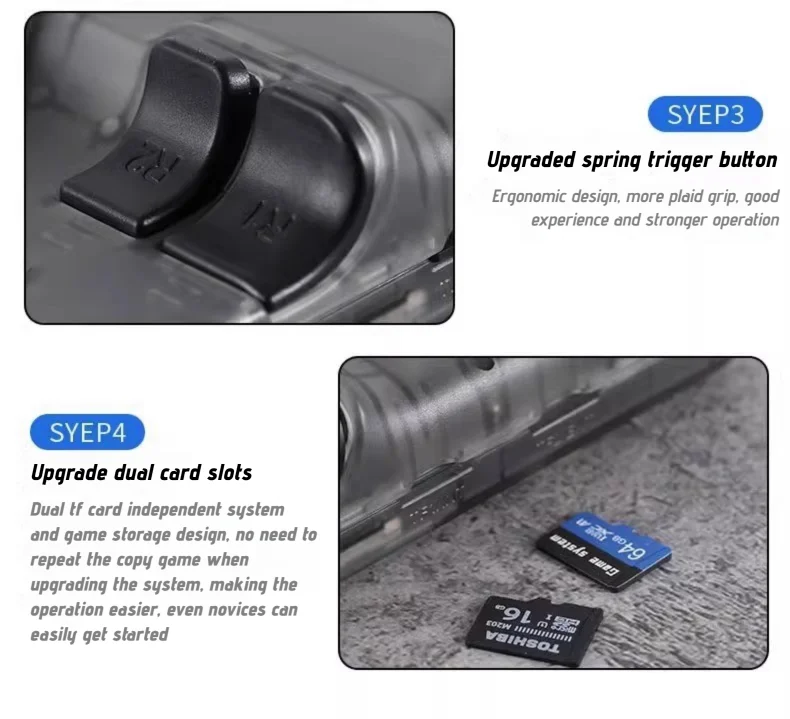 R36S Genuine Open Source Handheld Dual System Portable Game Console Retro Arcade Nostalgic 3D Games New Model