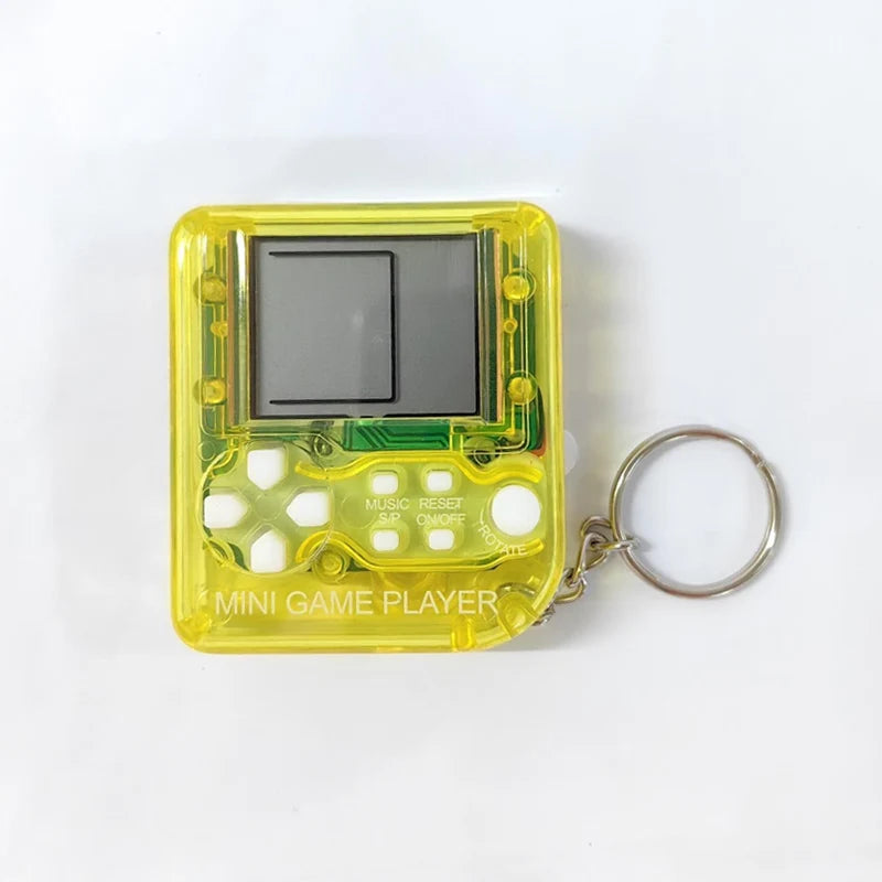 GAMINJA Retro Mini Handheld Game Players Classic Electronic Games Hand Held Console Game Child Puzzle Gaming Console Toys Gift Yellow