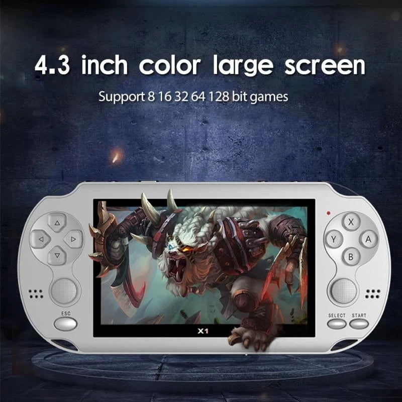 NEW Gamepad 4.3-inch Game Console 8GB Handheld For PSP 128 Bit Game Console Retro Built-in 10000 Classic Games Console Camera