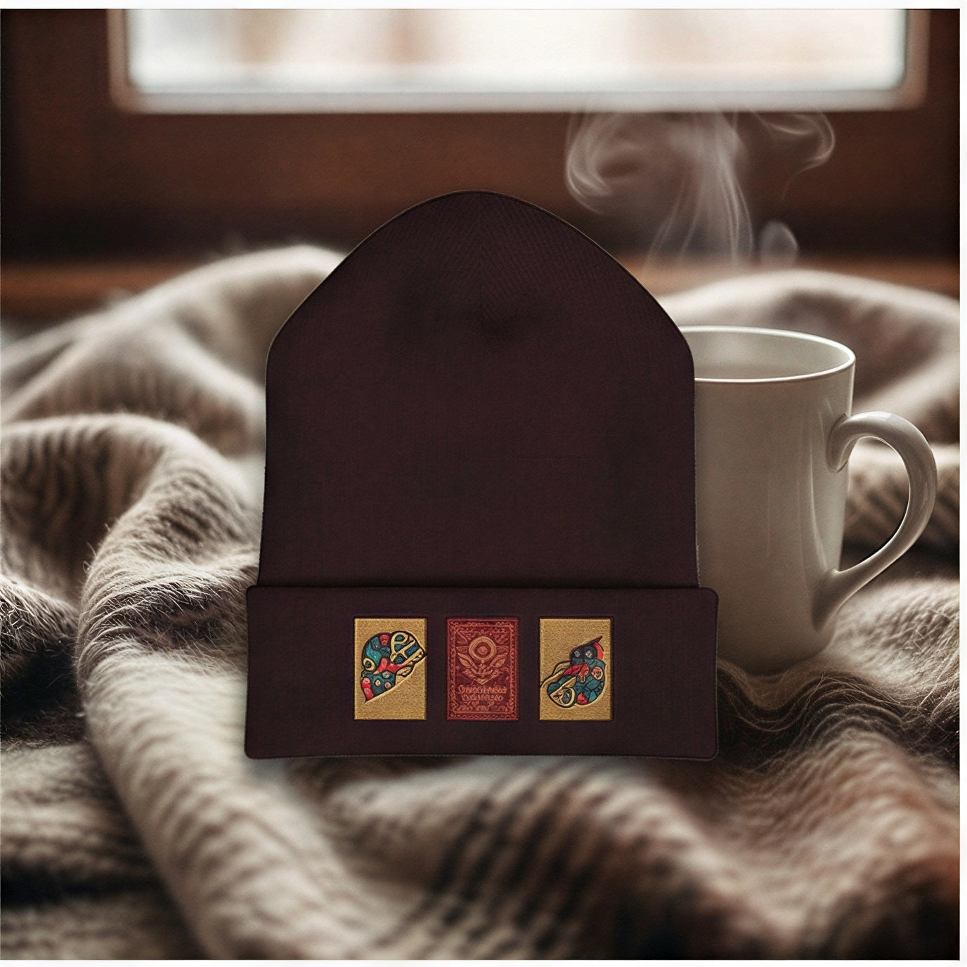 Timbered Spirits & Cone of Consciousness Embroidered Beanie Hats