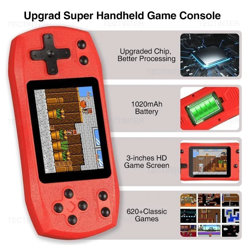 Handheld Retro Game Console 620 Classic Games Portable