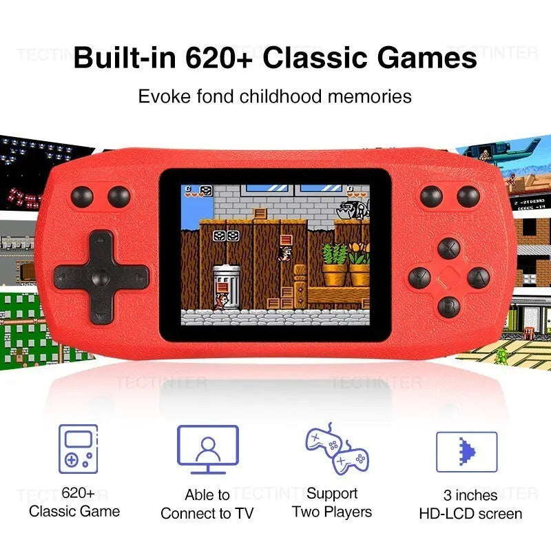 Handheld Retro Game Console 620 Classic Games Portable