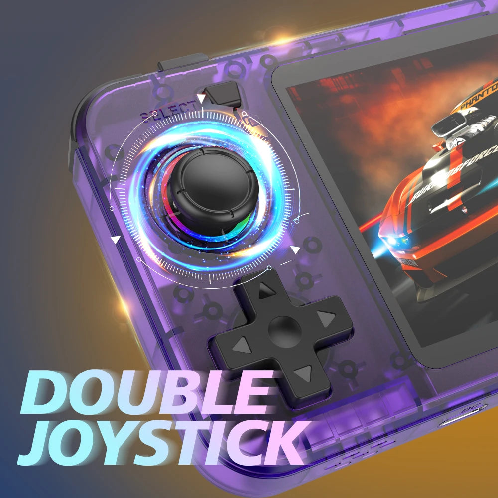 New R36H Retro Handheld Game Console 3.5" IPS Screen Portable Video Game Console Built in 64G Card & 15000 Games Open Source