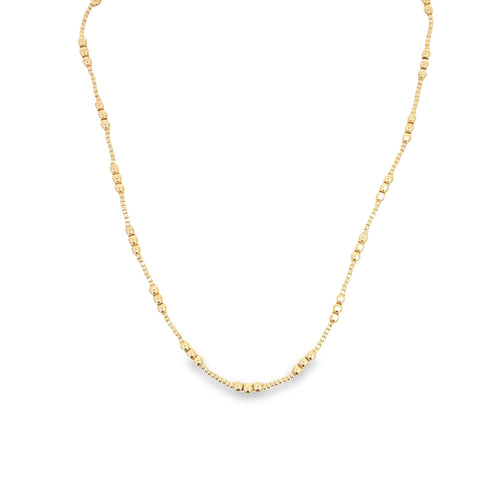 18K Gold Filled 4mm Beaded Chain Necklace (H184) Necklace