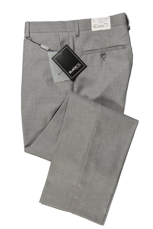 "Bradley" Heather Grey Luxury Wool Blend Suit Pants Slim Mens Pants