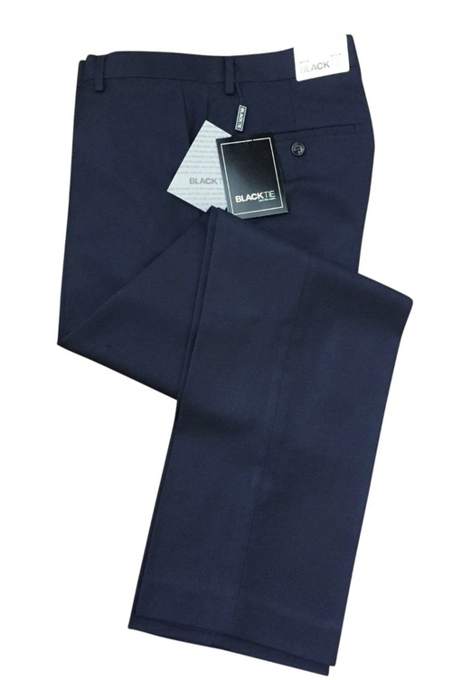 "Bradley" Midnight Navy Luxury Wool Blend Suit Pants Slim Mens Pants