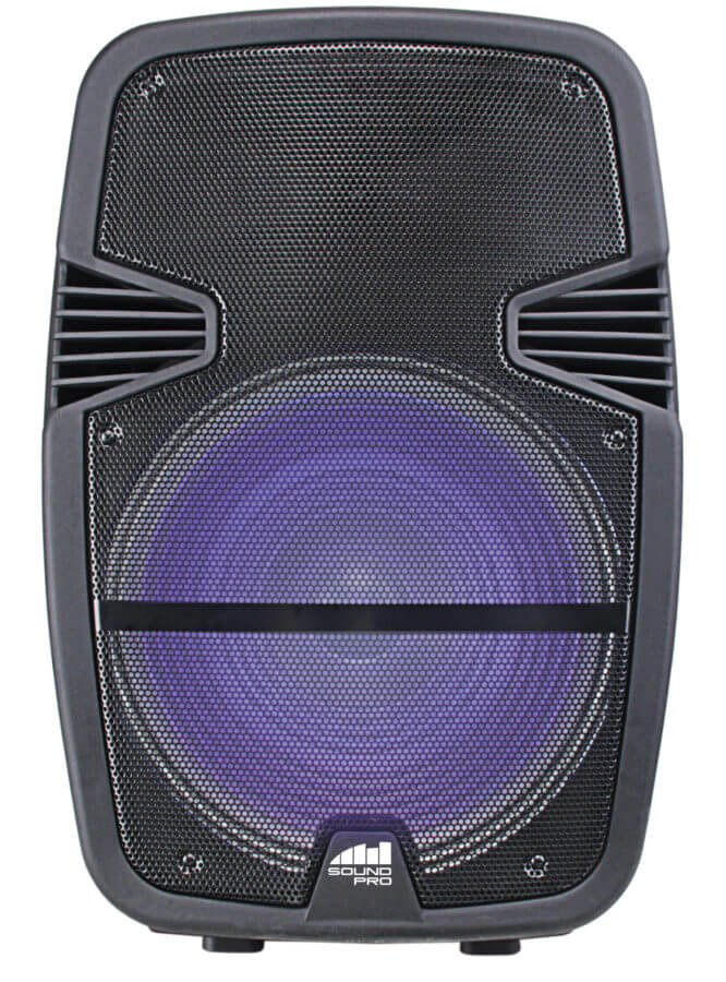 Naxa Portable 15 inch Bluetooth Party Speaker with Disco Light and Stand Speakers
