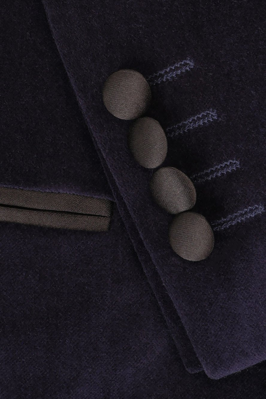 "Liam" Navy Velvet Jacket Peak (Separates) Tuxedos