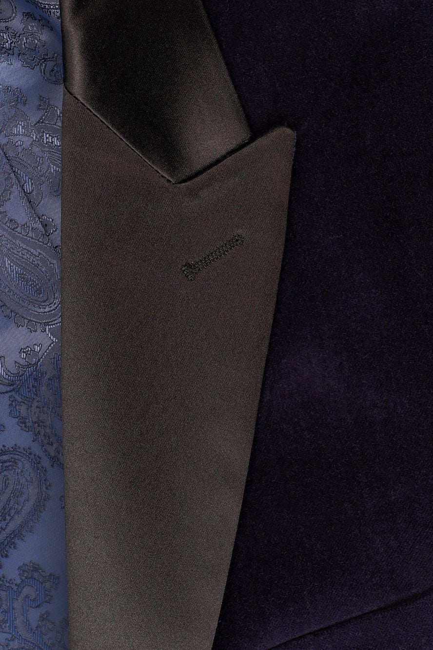 "Liam" Navy Velvet Jacket Peak (Separates) Tuxedos
