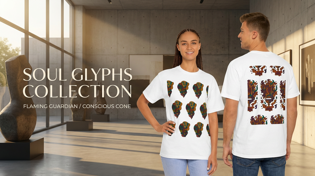 Flaming Guardian/Conscious Cone from Soul Glyphs collection short sleeved Tshirt T-Shirt