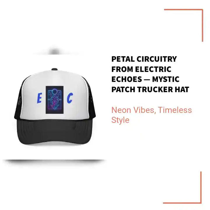 Petal Circuitry from Electric Echoes &mdash; Mystic Patch Trucker Hat by@Outfy