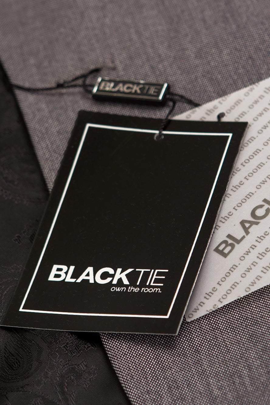 "Sebastian" Grey Pindot Tuxedo Jacket Shawl (Separates) Tuxedos